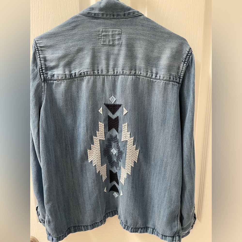 Rails Smith Embroidered Chambray L/S Button Down … - image 5